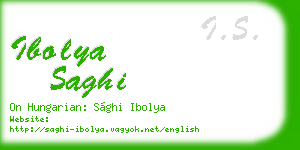ibolya saghi business card